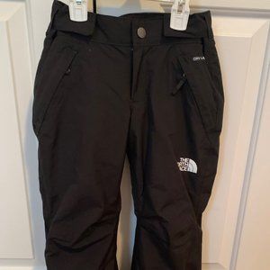 Girls North Face Insulated Ski Pant - Size XS (6) - Black